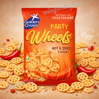Golden Cross Hot & Spicy Party Wheels 90g (Pack of 12)