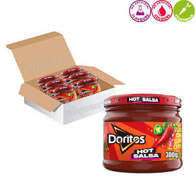 Doritos Hot Salsa Sharing Dip 300g Spicy Tomato Dip (Box of 6 Bottles)