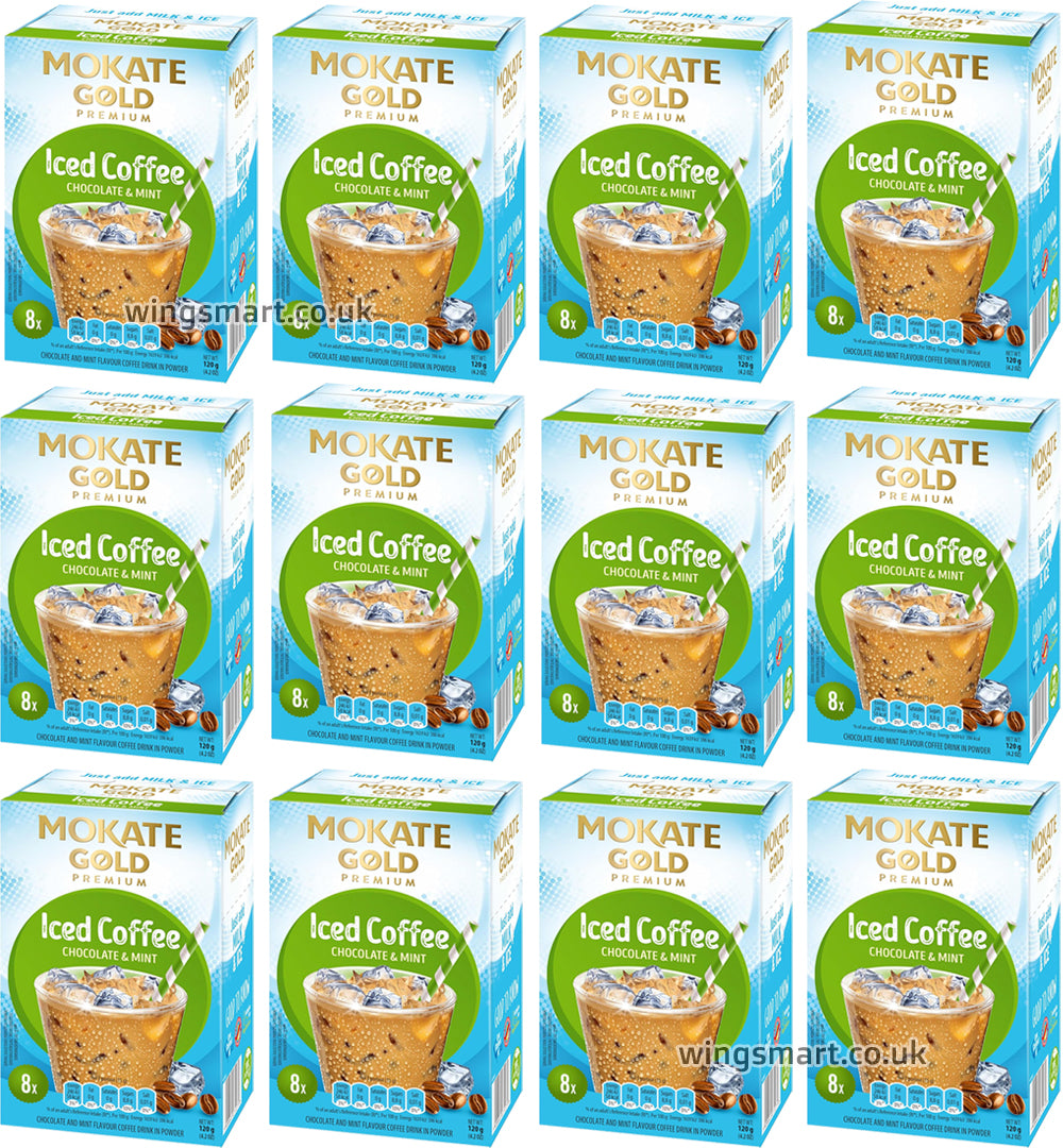 Mokate Gold Iced Coffee Drink Chocolate & Mint Flavor 120g | 6 & 12 Box Options