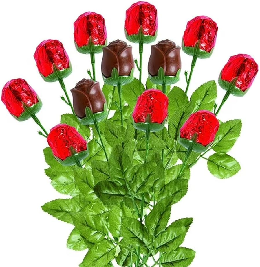 Chocolate Flavoured Candy Roses 18g (Pack of 18)