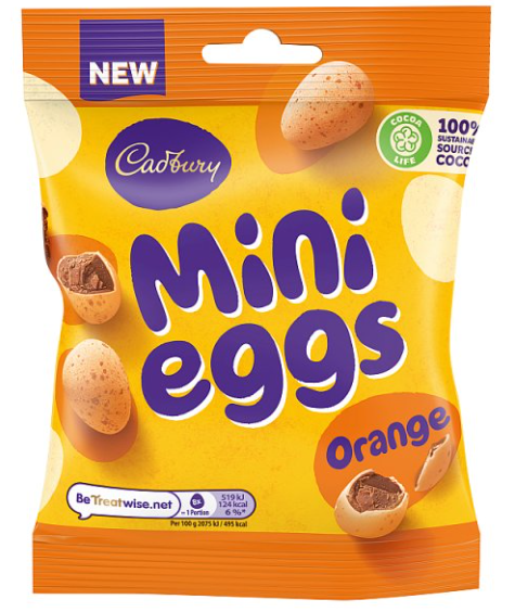 Cadbury Mini Eggs Orange Bag 80g (Box of 24)