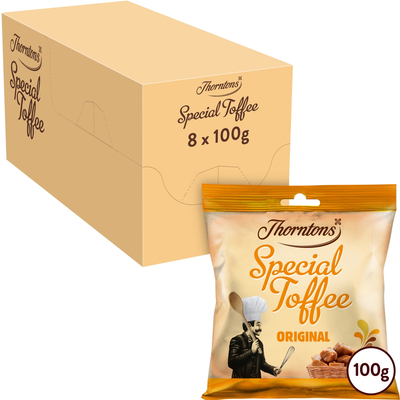 Thorntons Special Toffee Original Bag 100g (Box of 8)