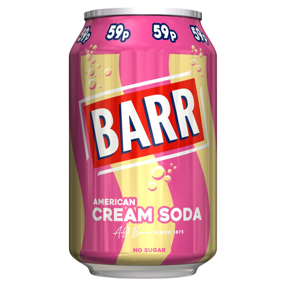 Barr American Cream Soda 330ml PMP (Box of 24)