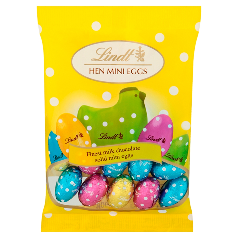 Lindt Hen Easter Milk Chooclate Mini Eggs Bag 90g (Box of 16)