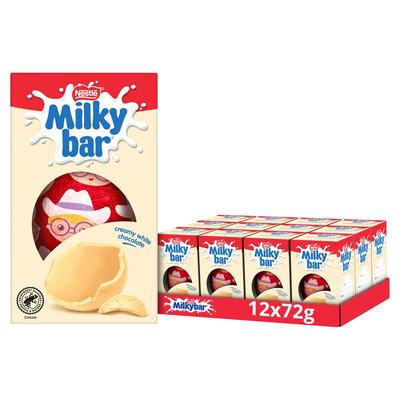 Milkybar White Chocolate Small Easter Egg 72g (Box of 12)