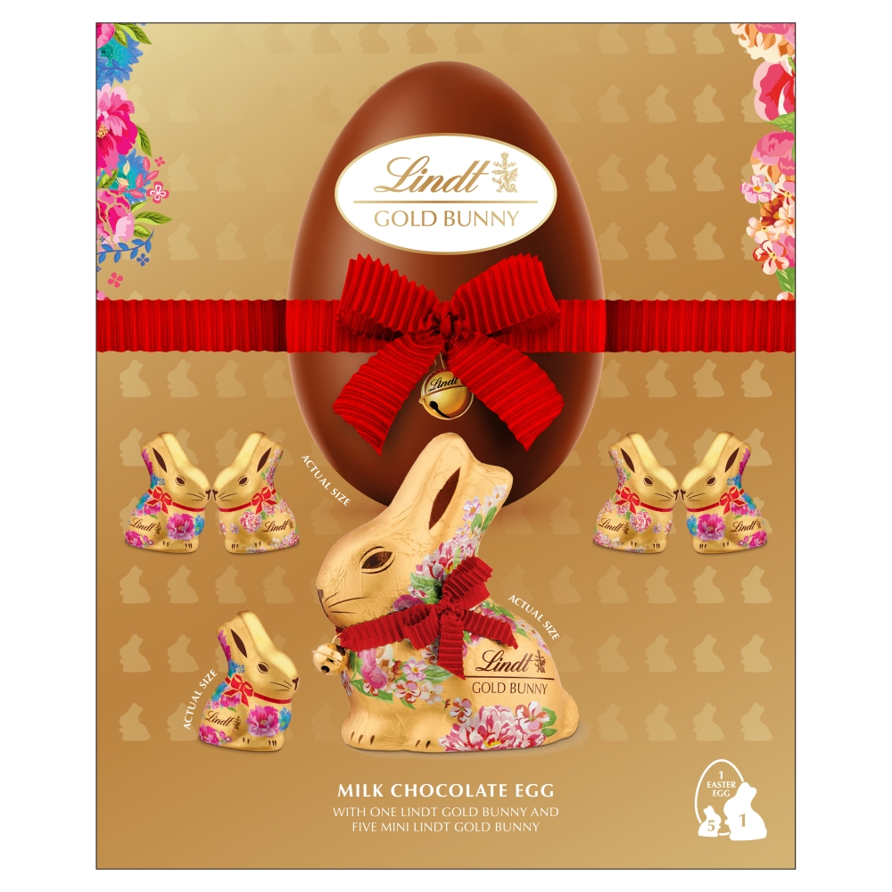 Lindt Chocolate Egg with Lindt Gold Bunny Flower Edition 310g