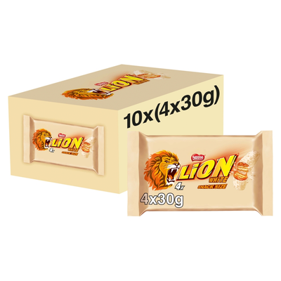 Lion White Snack Size Multipack 30g 4 Pack (Box of 10)