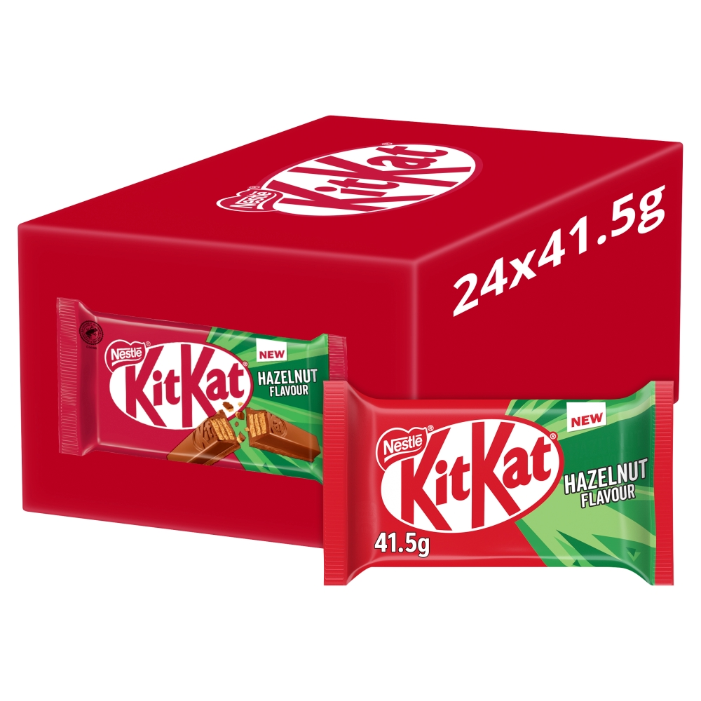 KitKat 4 Finger Hazelnut Chocolate Bar 41.5g (Box of 24)