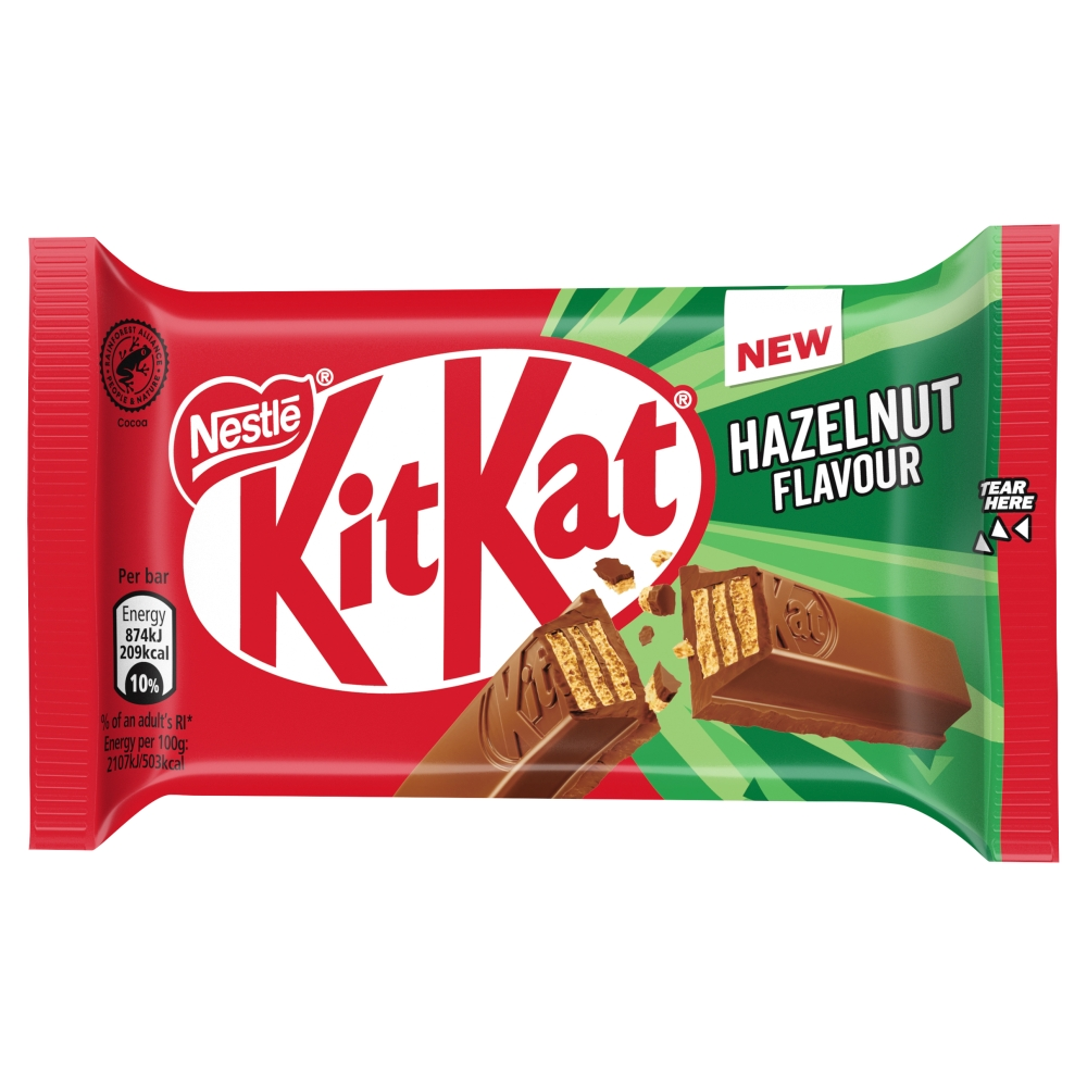 KitKat 4 Finger Hazelnut Chocolate Bar 41.5g (Box of 24)