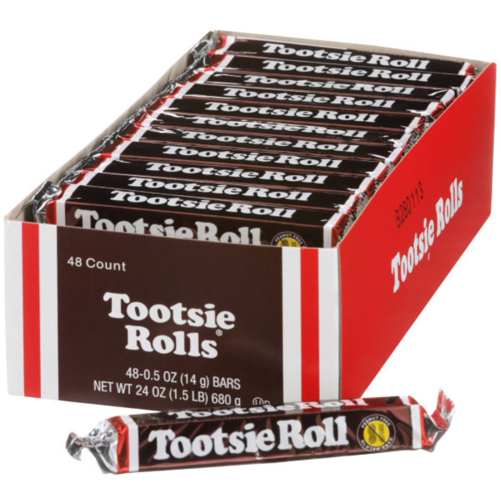 Tootsie Roll Snack Chocolate flavoured chews Bar 14g (Box of 48)