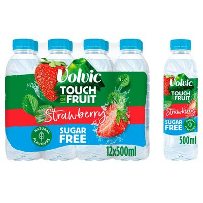 Volvic Touch of Strawberry Sugar Free 500ml (6 & 12 Bottles)