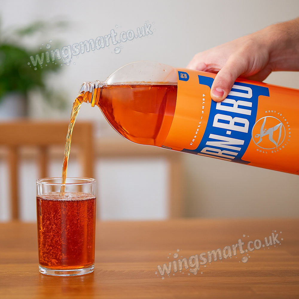 Irn-Bru 2L Sparkling Soft Drink – Flavoured Soda with Sugar & Sweeteners