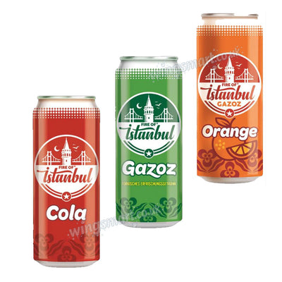 Fire Of Istanbul Mixed Soft Drinks 330ml (Cola, Orange & Gazoz) (Box of 24 cans)