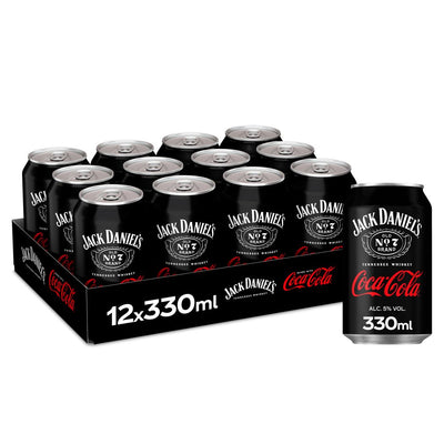 Jack Daniel's Old No. 7 Brand Tennessee Whiskey Mixed with Coca-Cola 330ml