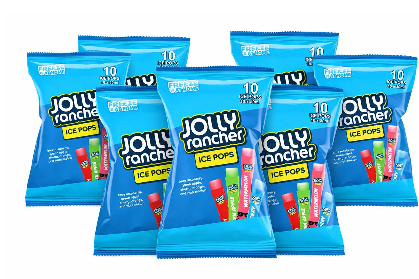 Jolly Rancher Ice Pops Multipack 10 Packs 500ml (10 Packs of 10 × 50ml)