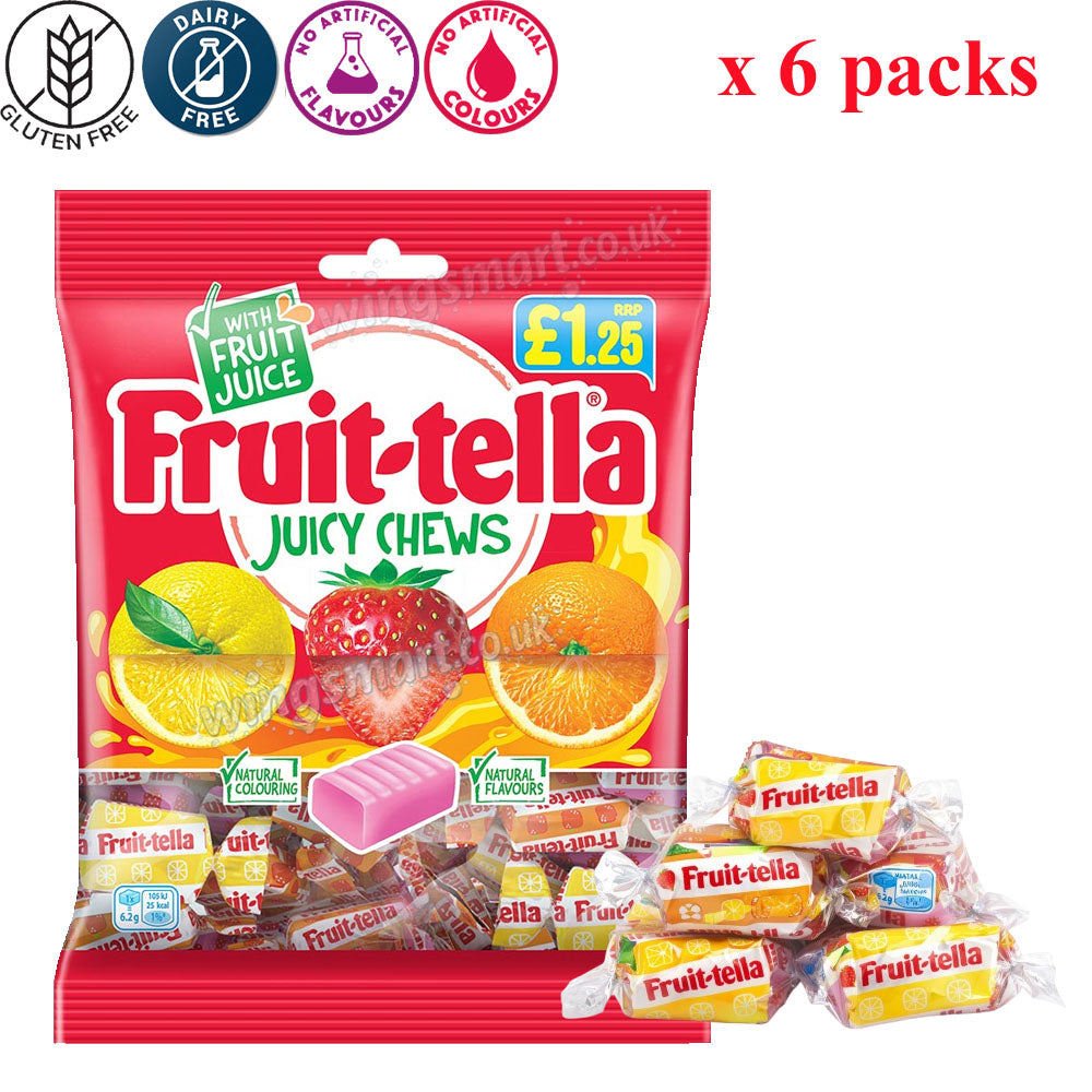 Fruit-tella Assorted Chewy Sweets 135g – Duo Stix, Juicy Chews, Berries & Cherry, Simply Strawberry