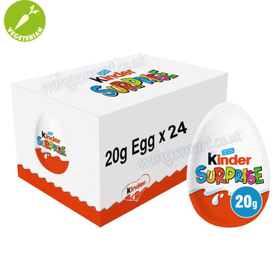 Kinder Surprise Milk Chocolate Egg with Toy Messages 20g (Box of 36 Eggs)