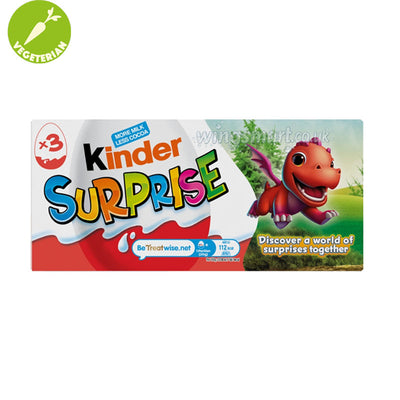 Kinder Surprise Milk Chocolate 3 Eggs with Toy Messages Multipack (3 x 20g)