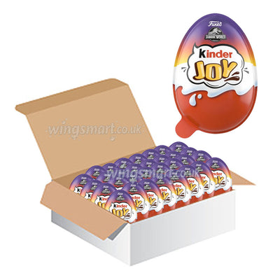 Kinder Joy 20g Crispy Cocoa Wafer Bites with Milk & Cocoa Cream and Toy (Box of 32)