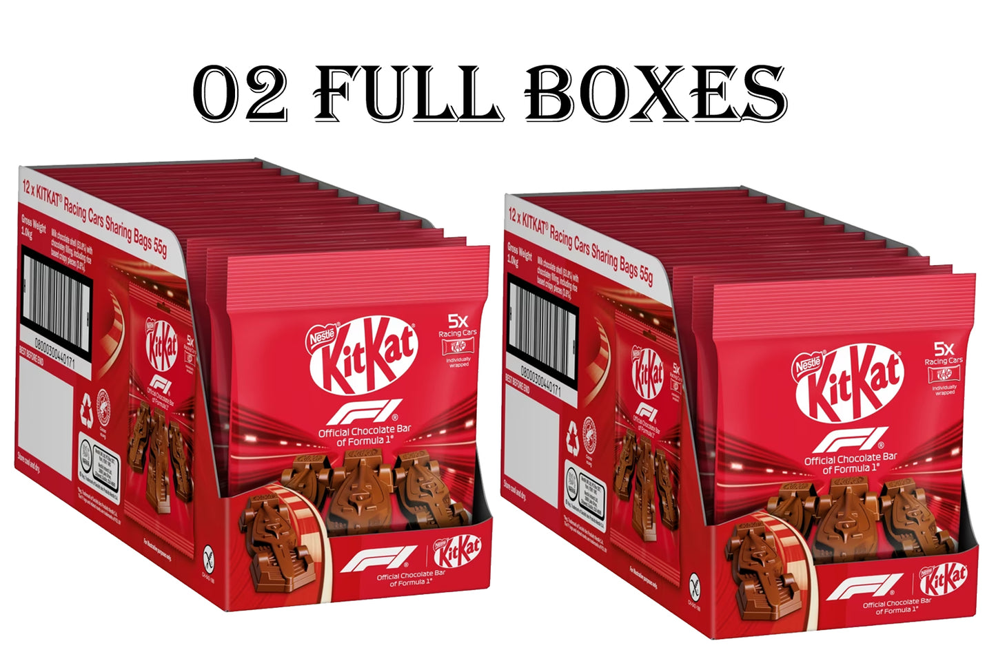 KitKat F1 Chocolate Car Figure 5 Pack Multipack 55g
