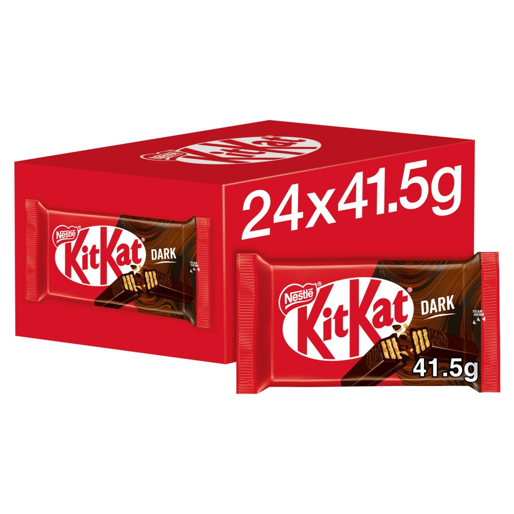 Kit Kat 4 Finger Dark Chocolate Bar 41.5g (Box Of 24) - WingsMart