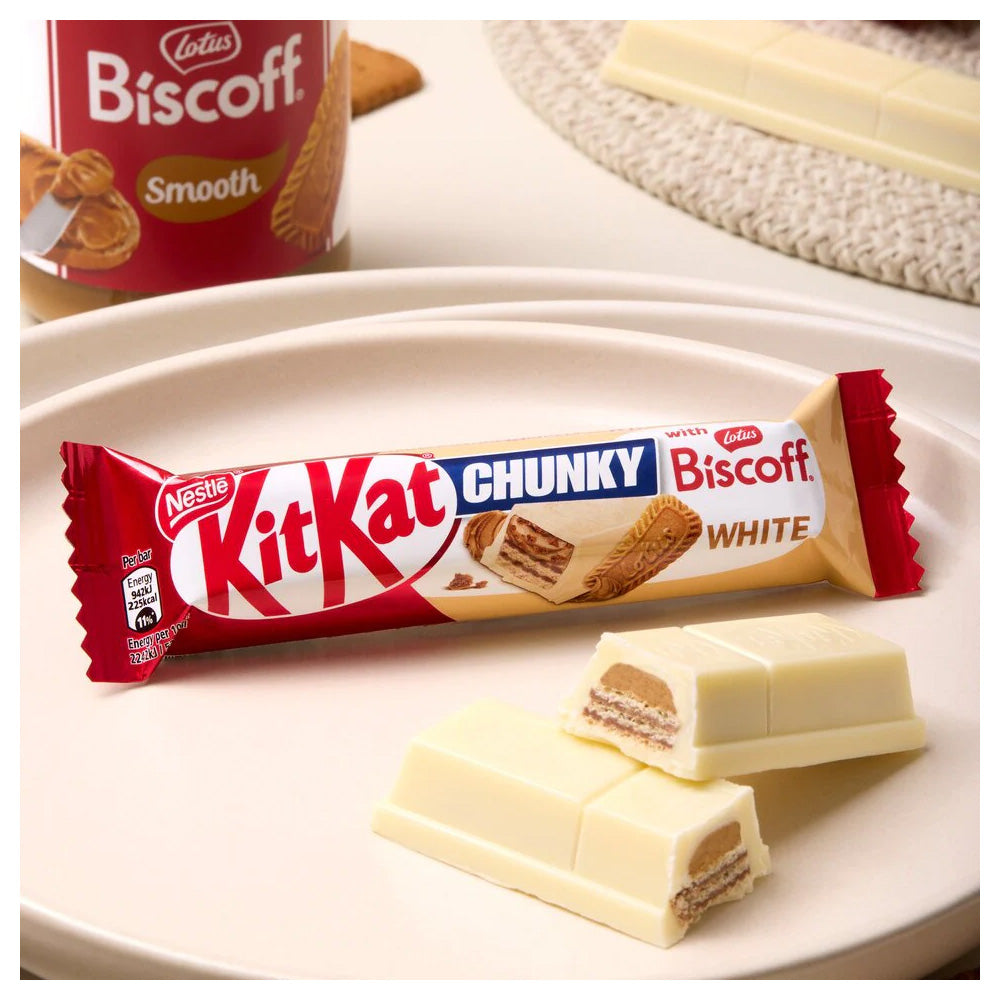 Kit Kat Chunky Biscoff White Chocolate Bar 42g (Box Of 24)