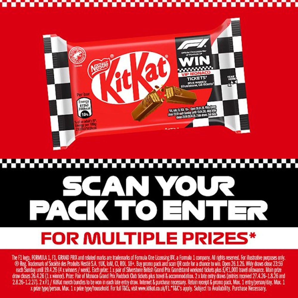 KitKat F1 4 Finger Milk Chocolate Biscuit Bar 41.5g