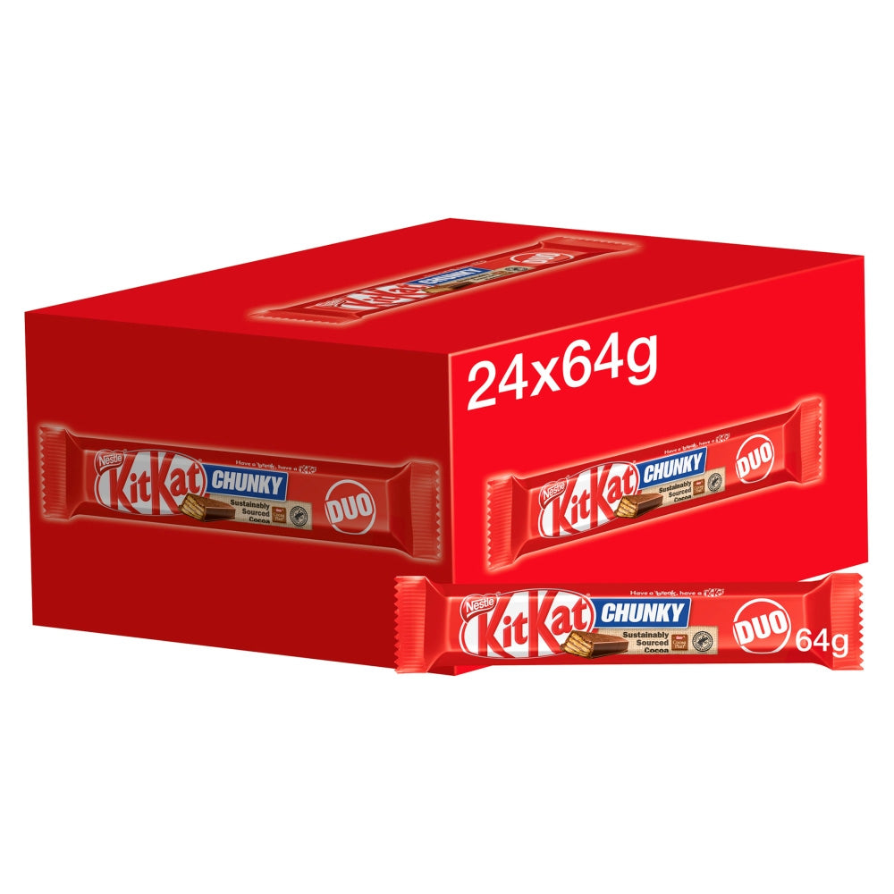 Kit Kat Chunky Duo Milk Chocolate Bar 24 x 64g - Full Box - WingsMart