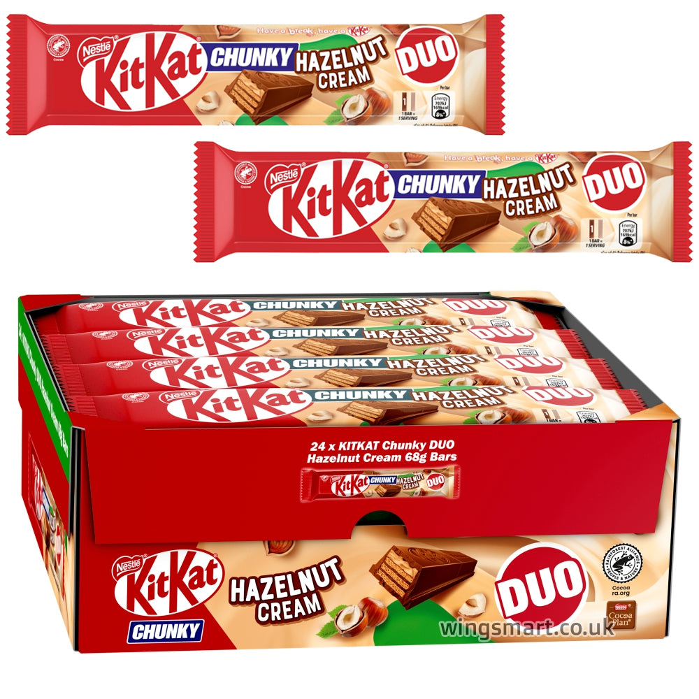 KitKat Chunky Duo Hazelnut Cream Chocolate Bar 68g (Box of 24)