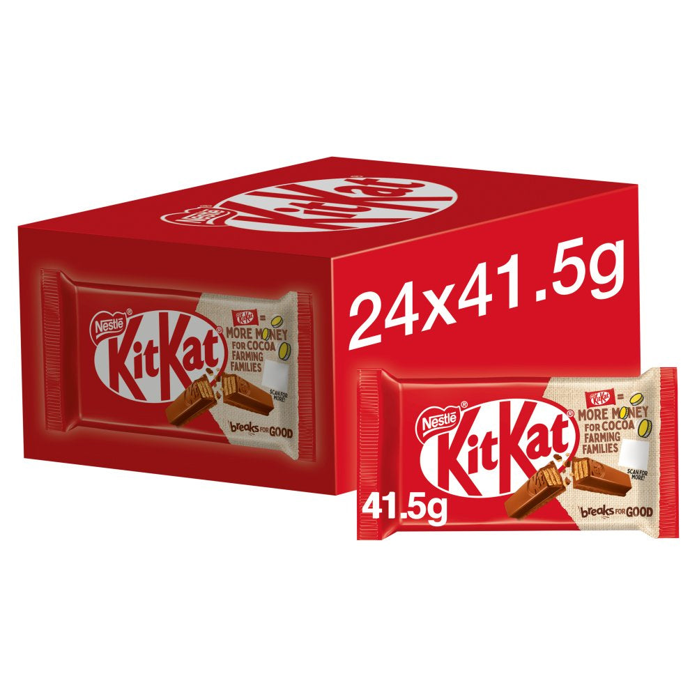 KitKat 4 Finger Milk Chocolate Biscuit Bar 41.5g (Box of 24)