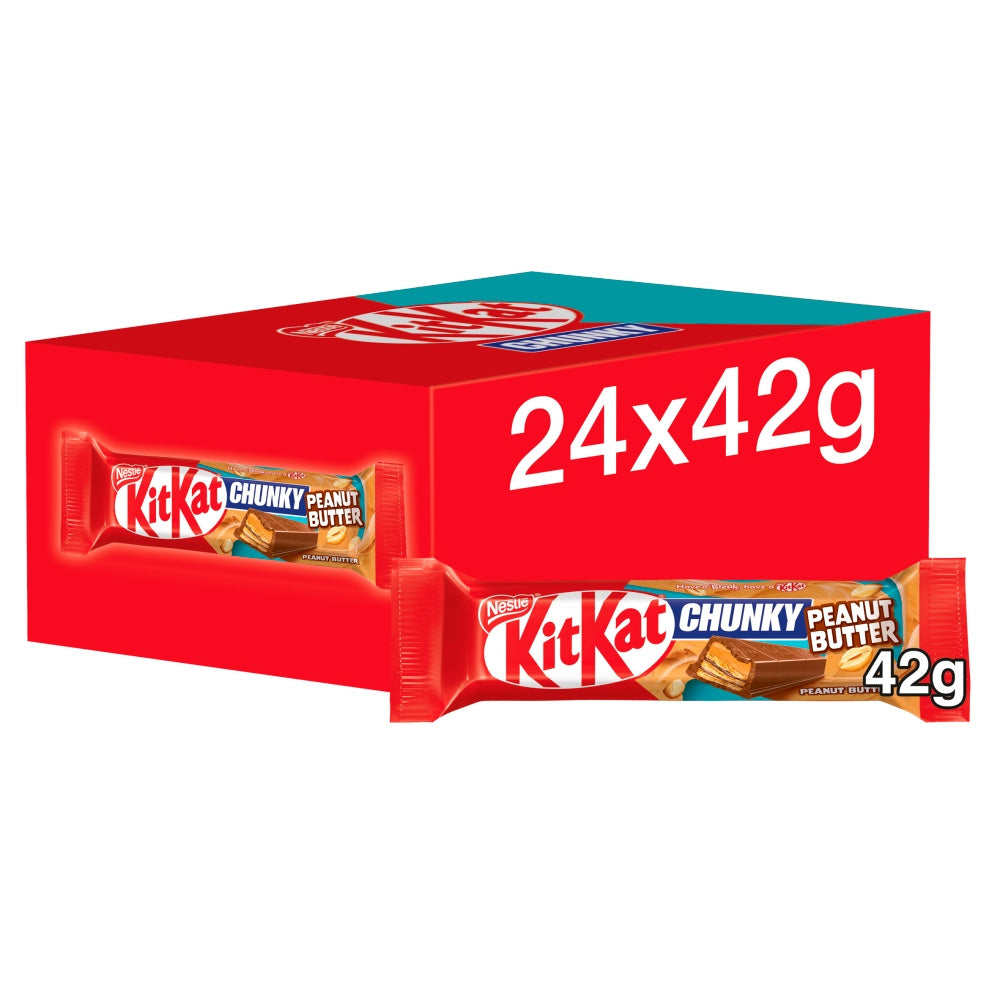 Kit Kat Chunky Peanut Butter Milk Chocolate Bar 42g (Box Of 24) - WingsMart