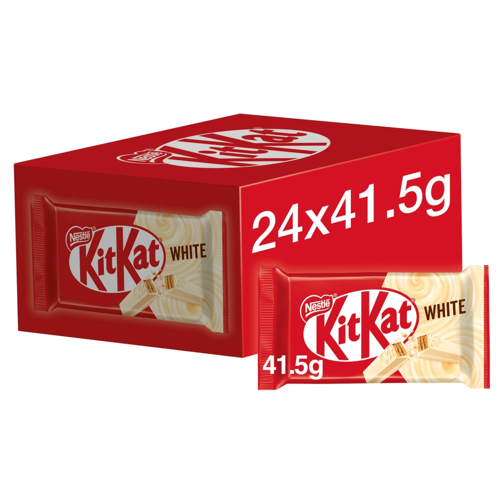 KitKat 4 Finger White Biscuit Bar 41.5g (Box of 24)