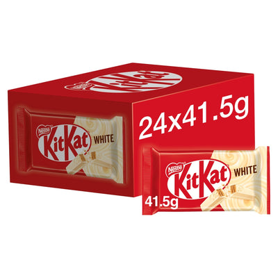 KitKat 4 Finger White Biscuit Bar 41.5g (Box of 24)