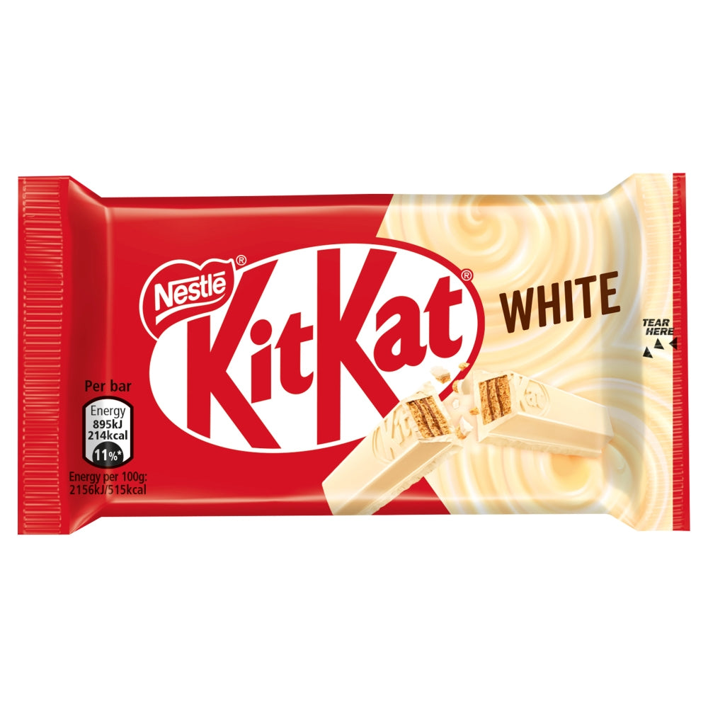 KitKat 4 Finger White Biscuit Bar 41.5g (Box of 24)