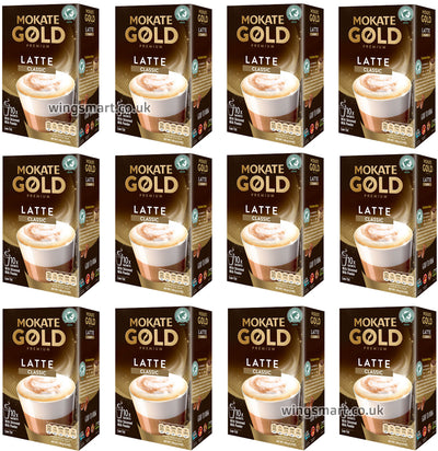 Mokate Gold Premium Latte 10 Sachets 140g (6 & 12 Boxes)