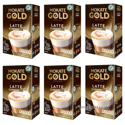 Mokate Gold Premium Latte 10 Sachets 140g (6 & 12 Boxes)