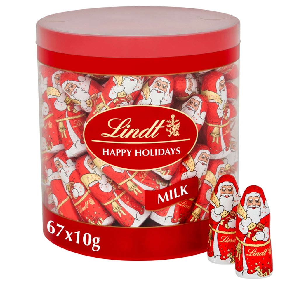 Lindt Milk Chocolate Santa Mini Drum 10g (Box of 67)