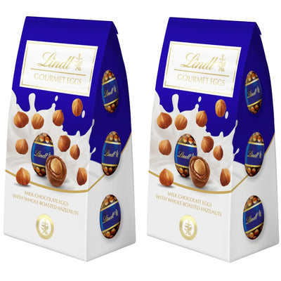 Lindt Hazelnut Milk Chocolate Gourmet Mini Eggs Box 2 x 130g