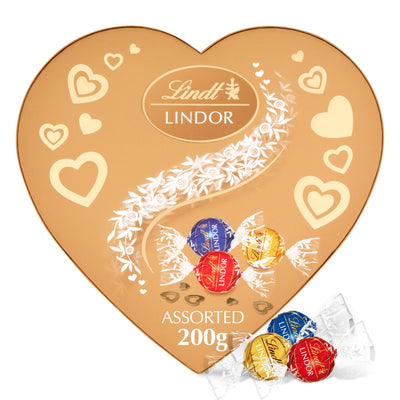 Lindt Lindor Assorted Chocolate Truffles with a Smooth Melting Filling Box 200g