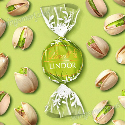 Lindt Lindor Pistachio Milk Chocolate Truffles Box 200g x 8 – Smooth Pistachio Chocolate Balls