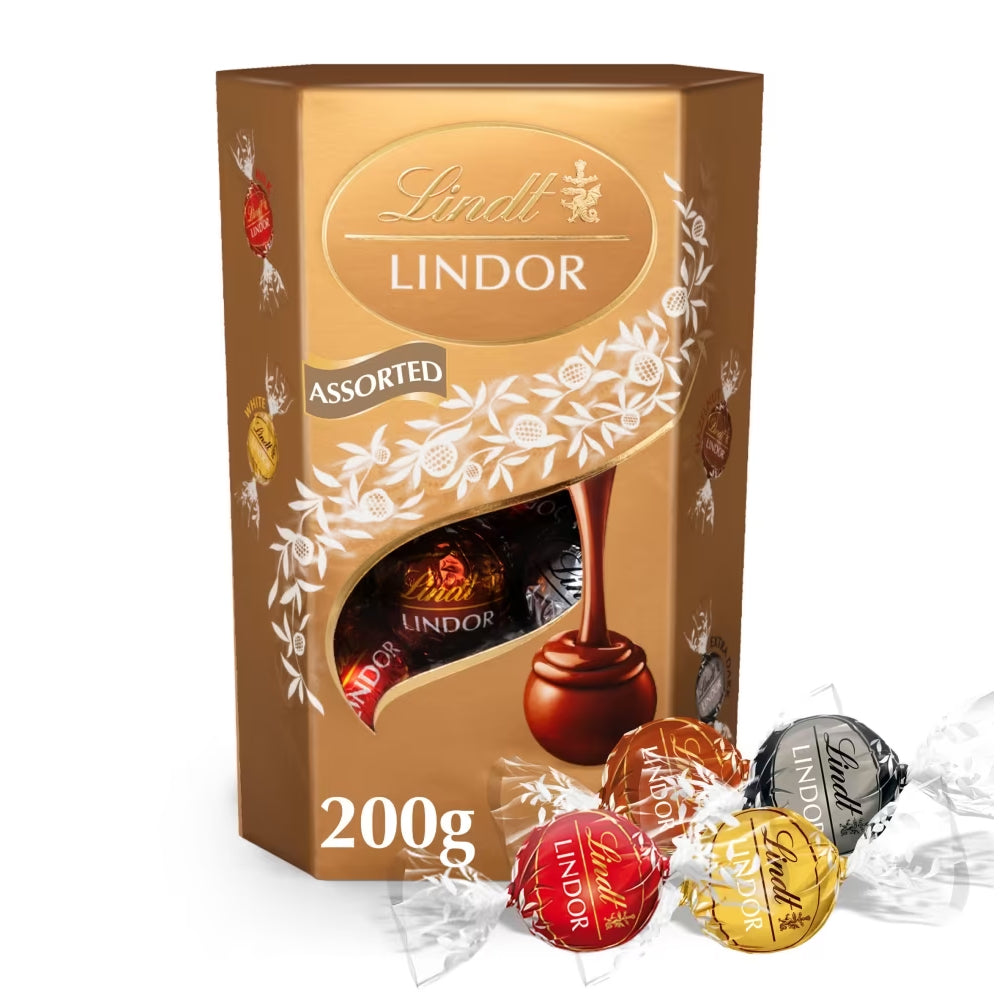 Lindt Christmas Chocolate Combo Creation Dessert Box 173g Milk Chocolate Santa Drum 10g Lindor Assorted Truffles Box 200g