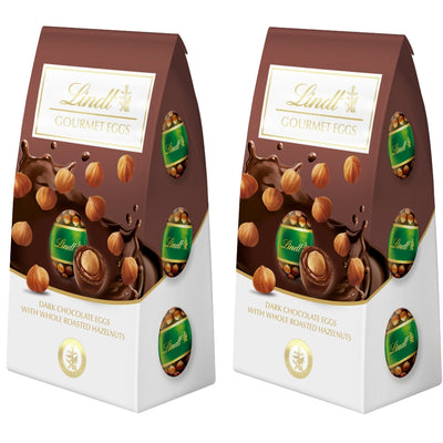 Lindt Hazelnut Dark Chocolate Gourmet Mini Eggs Box 2 x 130g