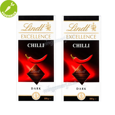 Lindt Excellence Dark Chilli Chocolate Bar 100g x 2
