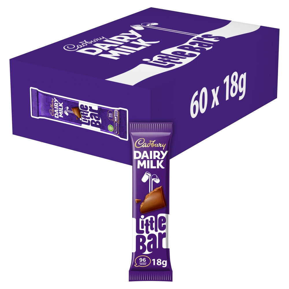 Cadbury Dairy Milk Little Bar 18g  Box of 60 | Delicious Milk Chocolate