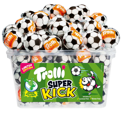 Trolli Super Kick Sour Filled Balls 20g × 60 Tub