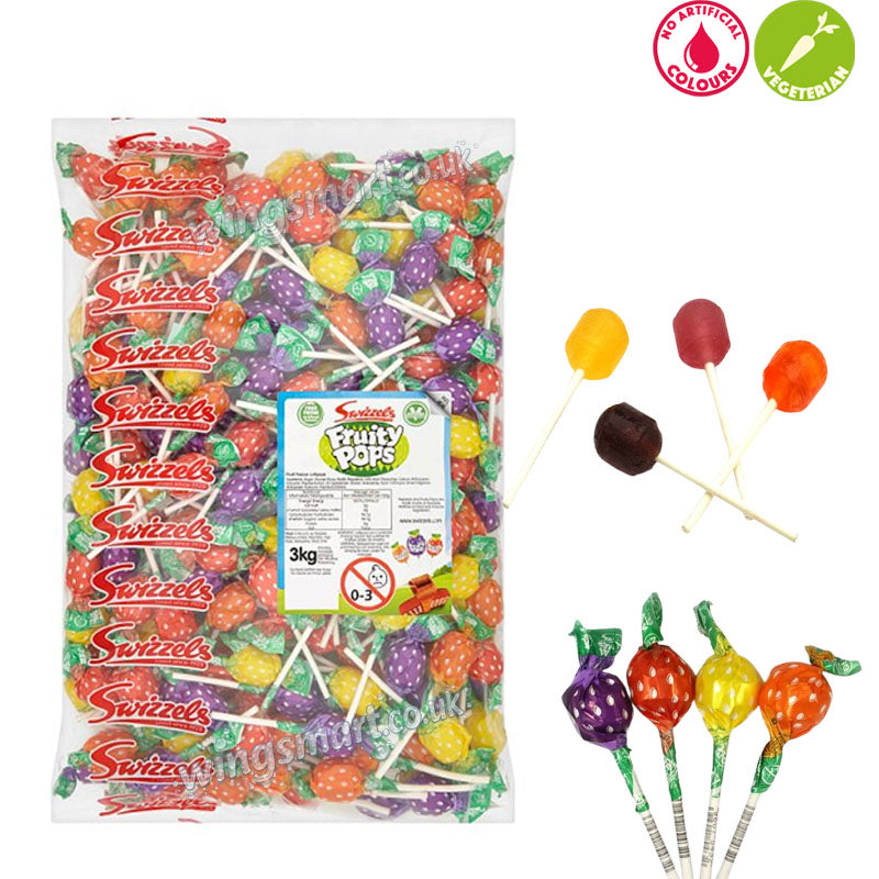 Swizzels Fruity Pops Lollipops – Assorted Fruit Flavoured Lollipops Bulk Sweet Bag