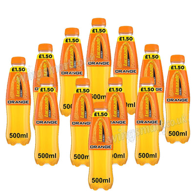 Lucozade Energy Drink Orange 500ml PMP 24 Bottles Energy Boost Soft Drink