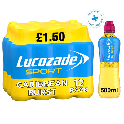 Lucozade Sport Drink Caribbean Burst PMP 500ml