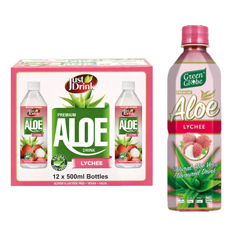 Aloe Vera Lychee Drink 500ml 6 & 12 Bottles Refreshing Juice Beverage