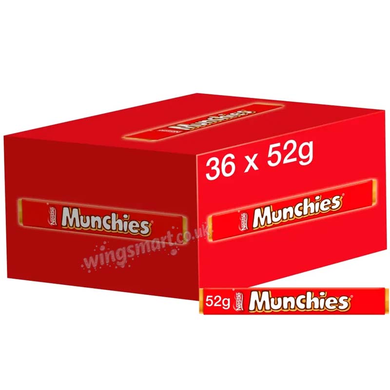 Munchies Milk Chocolate Tube 36 x 52g Caramel & Biscuit Centres